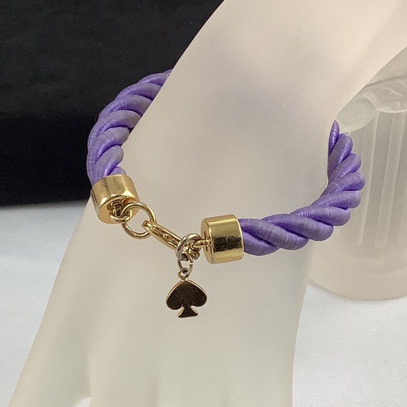 kate spade Jewelry - Kate Spade Twisted Rope Bracelet in Purple/Gold